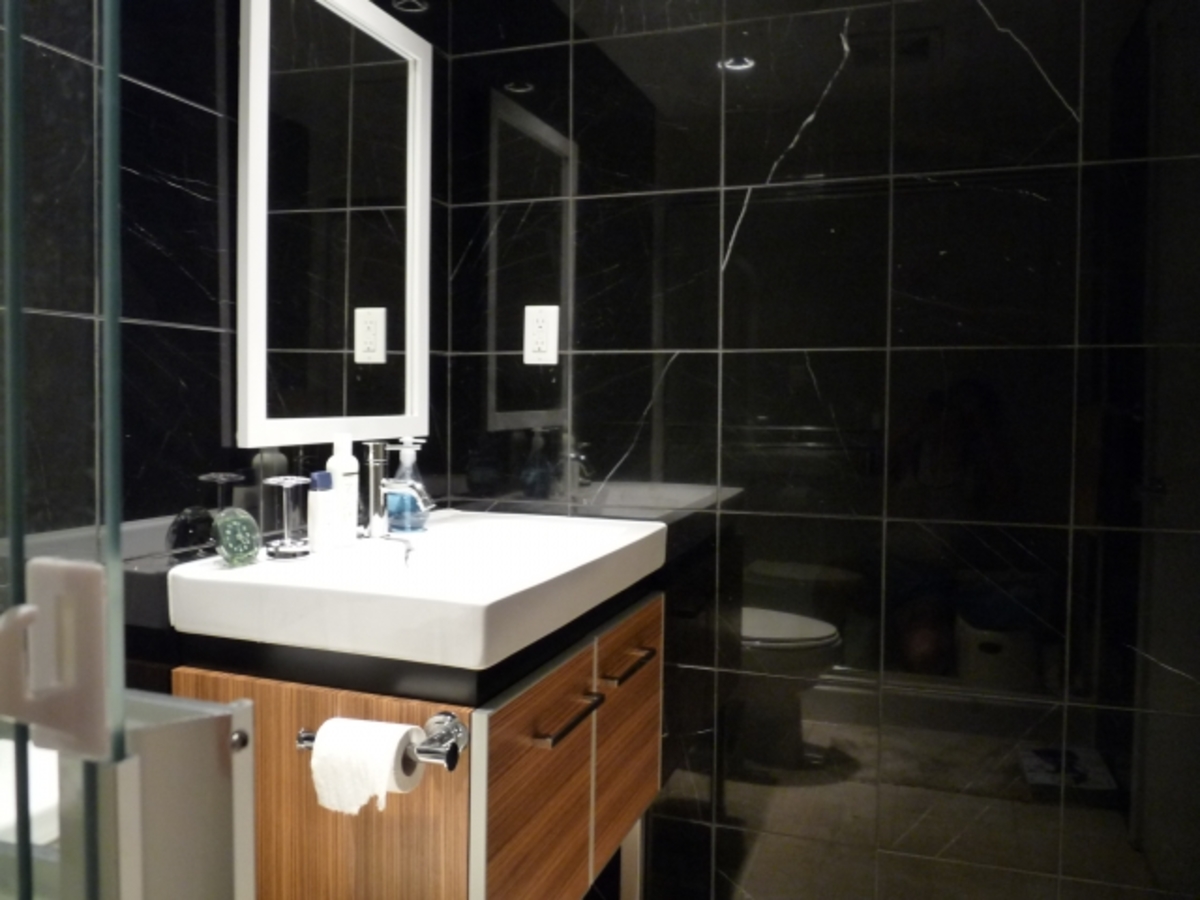 Main Bathroom at 2701 - 660 Nootka Way, North Shore, Port Moody